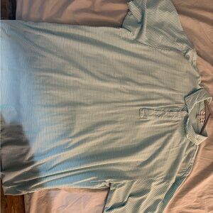 Peter Millar 100% Cotton Sky Blue Striped Polo